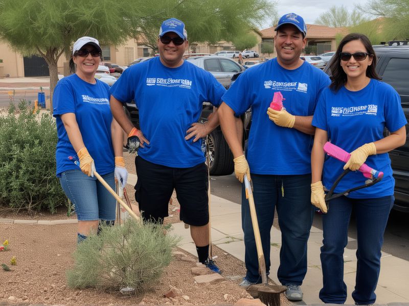 TS Cleaning Service team participating in community volunteer work and local charity events in Chandler